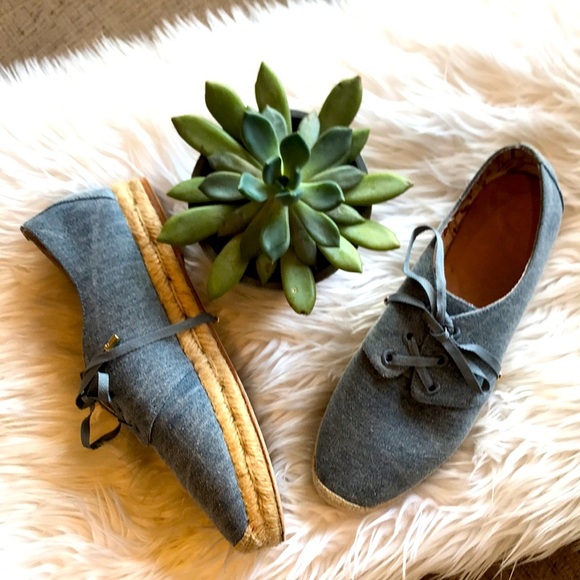 Joie Wallie Denim Espadrille Sneakers size 9.5 - Picture 3 of 11